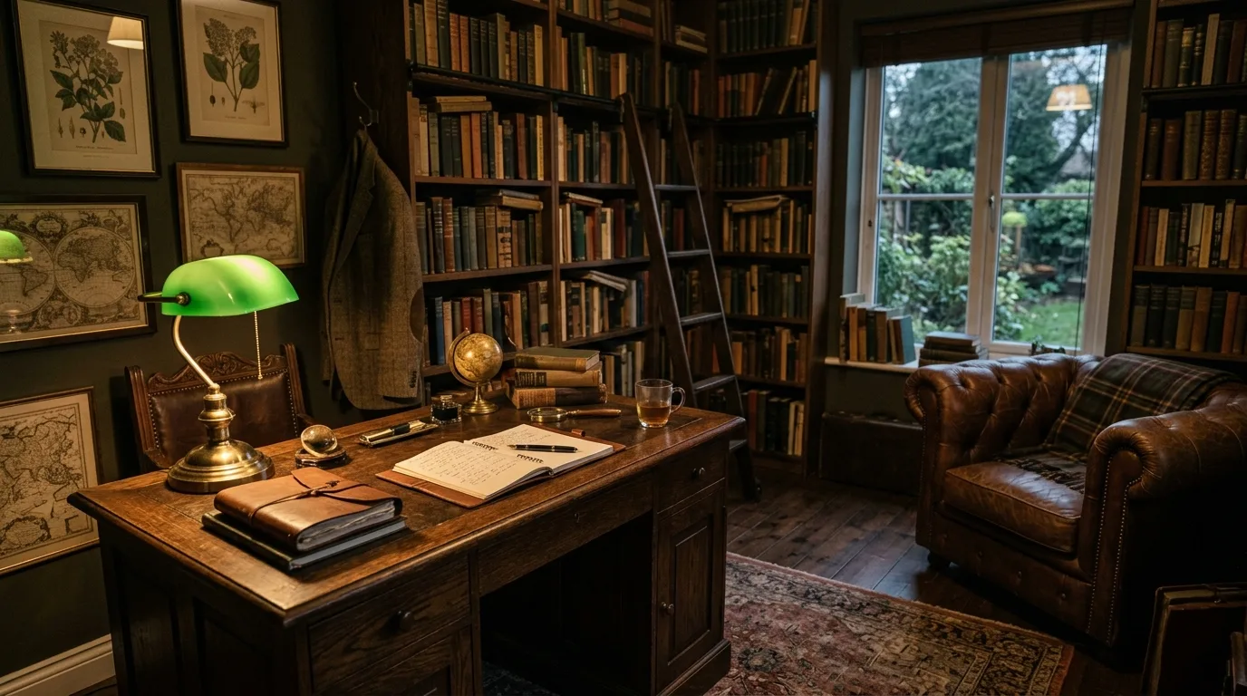 Motivating home office setup that invites you to sit down and work.