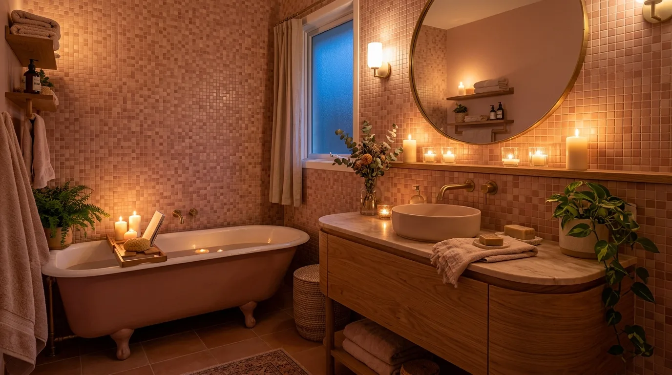 keep fixtures and lines thoughtful in a bathroom inspired by beautiful pink need see.