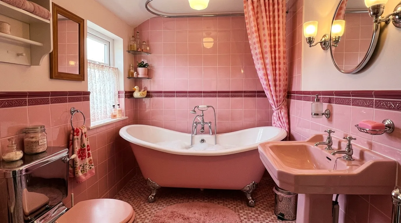 create a bathroom that feels complete in a bathroom inspired by beautiful pink need see.