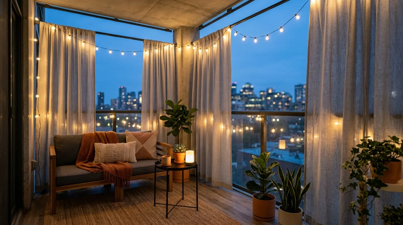 choose furniture that fits the scale in a balcony inspired by best ating renters.