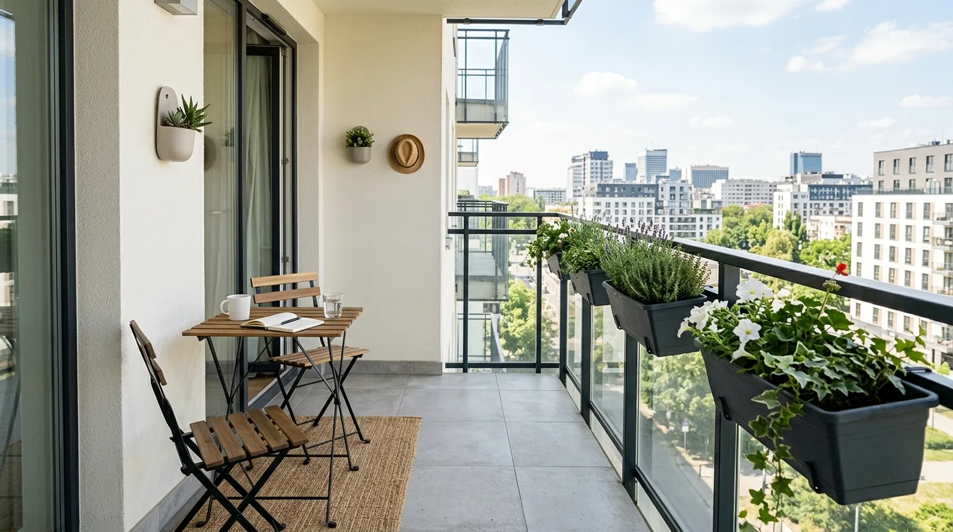 add texture for comfort and warmth in a balcony inspired by best ating renters.