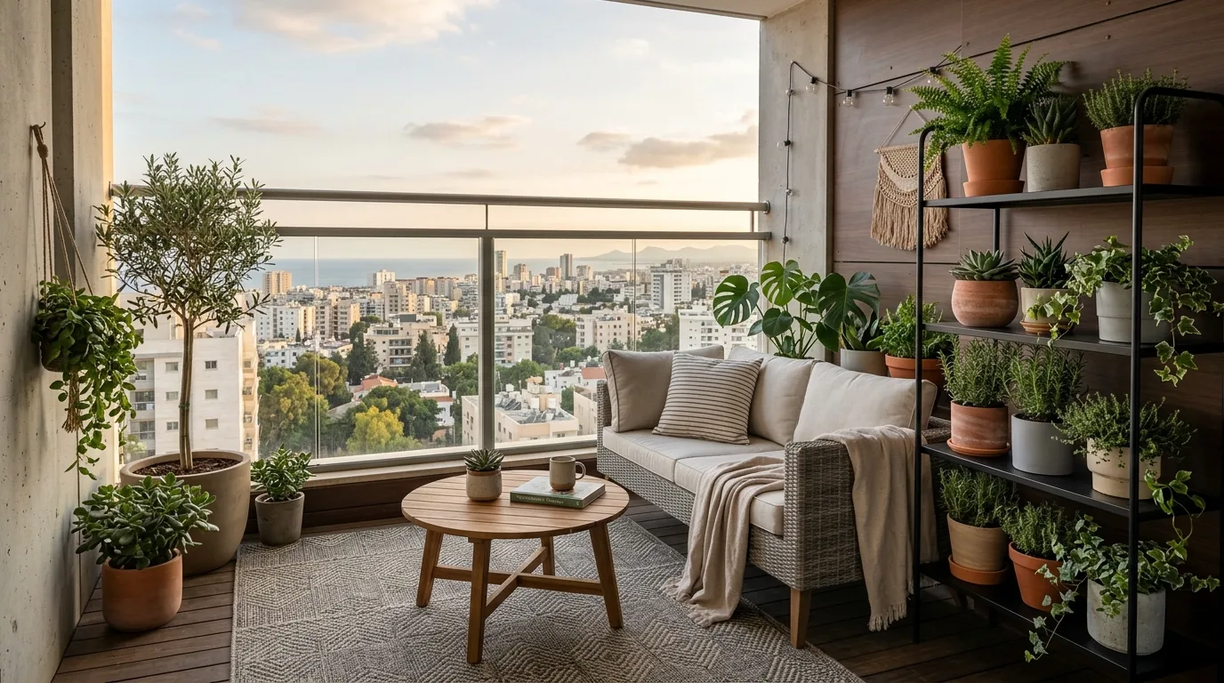 let the balcony feel personal and relaxed in a balcony inspired by best ating renters.