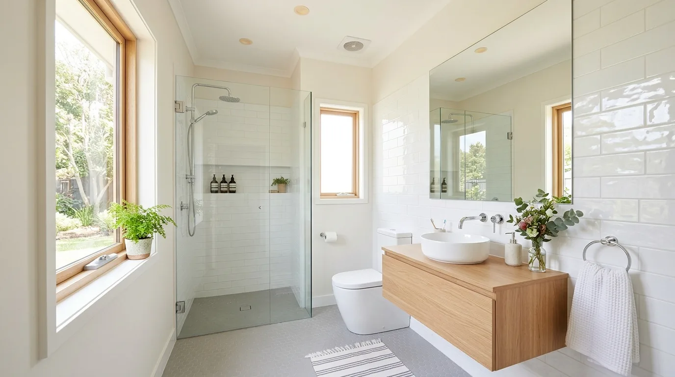 Best Small Bathroom Paint Colors to Open Up the Room in a thoughtfully styled bathroom.