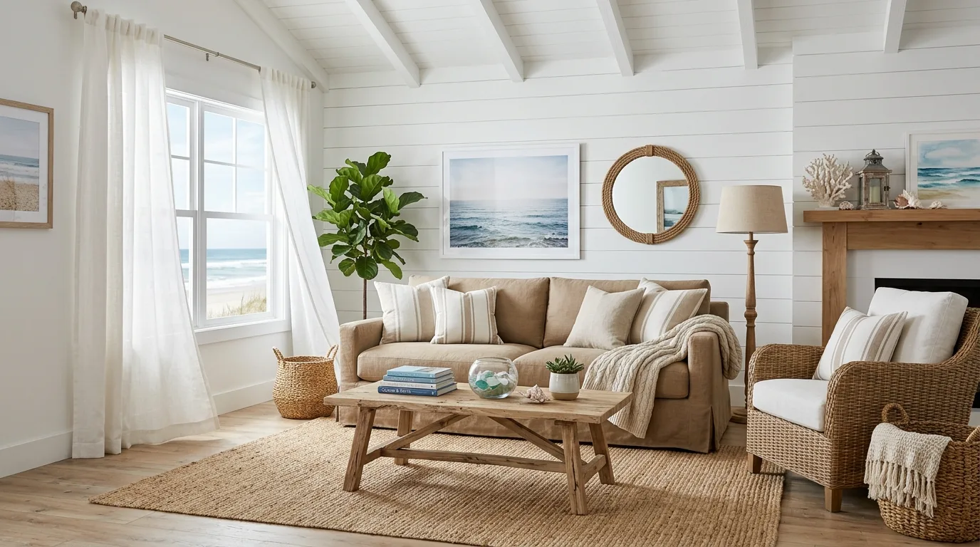 Curved warm taupe chairs with a brown sofa in a soft neutral living room.