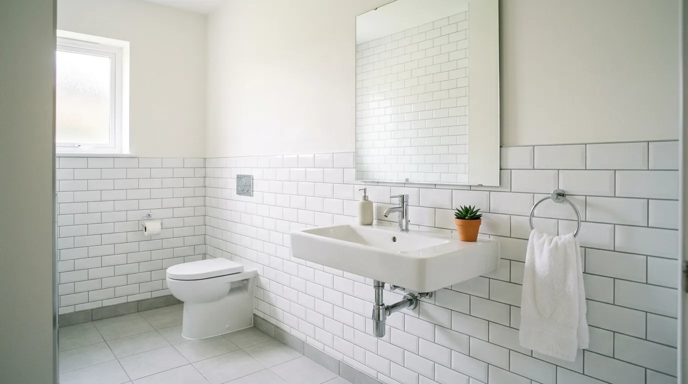 start with the main color or material story in a bathroom inspired by budget friendly budget expensive.