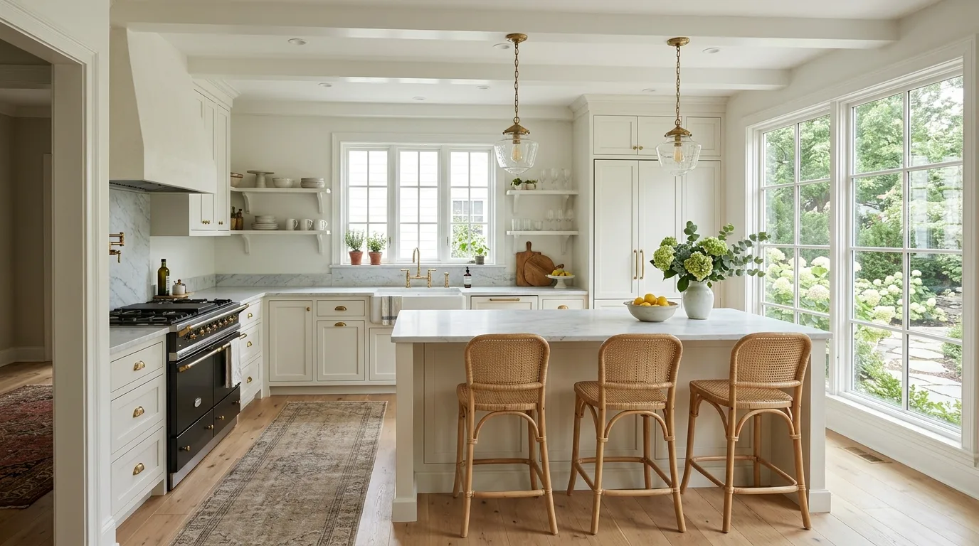 Classic White Dove Kitchen Cabinets Ideas for Timeless Brightness in a thoughtfully styled kitchen.