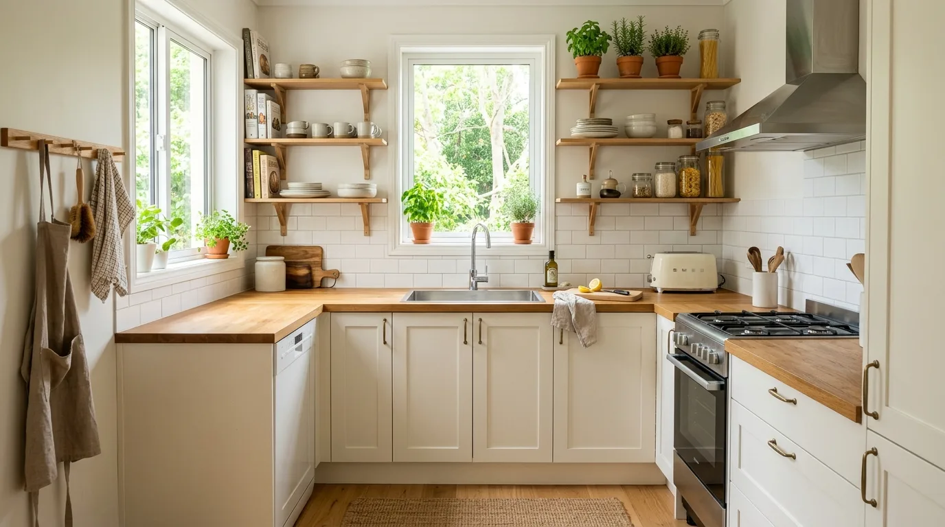 create a kitchen that feels complete in a kitchen inspired by classic white dove timeless.