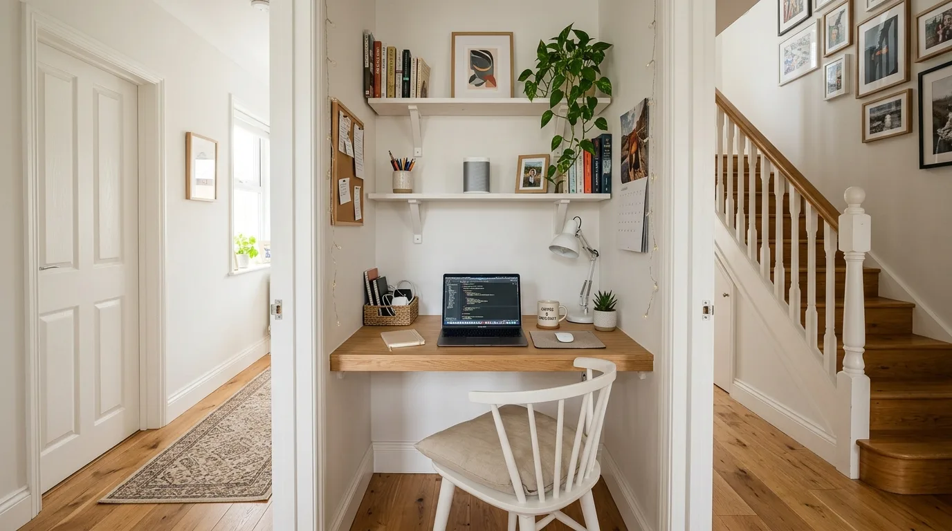 Clever Small Home Office Ideas That Fit Anywhere in a thoughtfully styled home office.