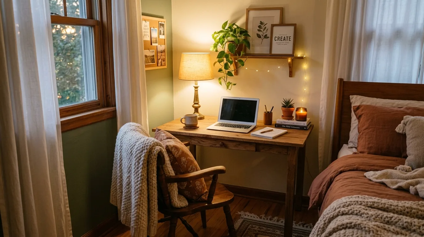 keep tools and storage close at hand in a home office inspired by clever anywhere.