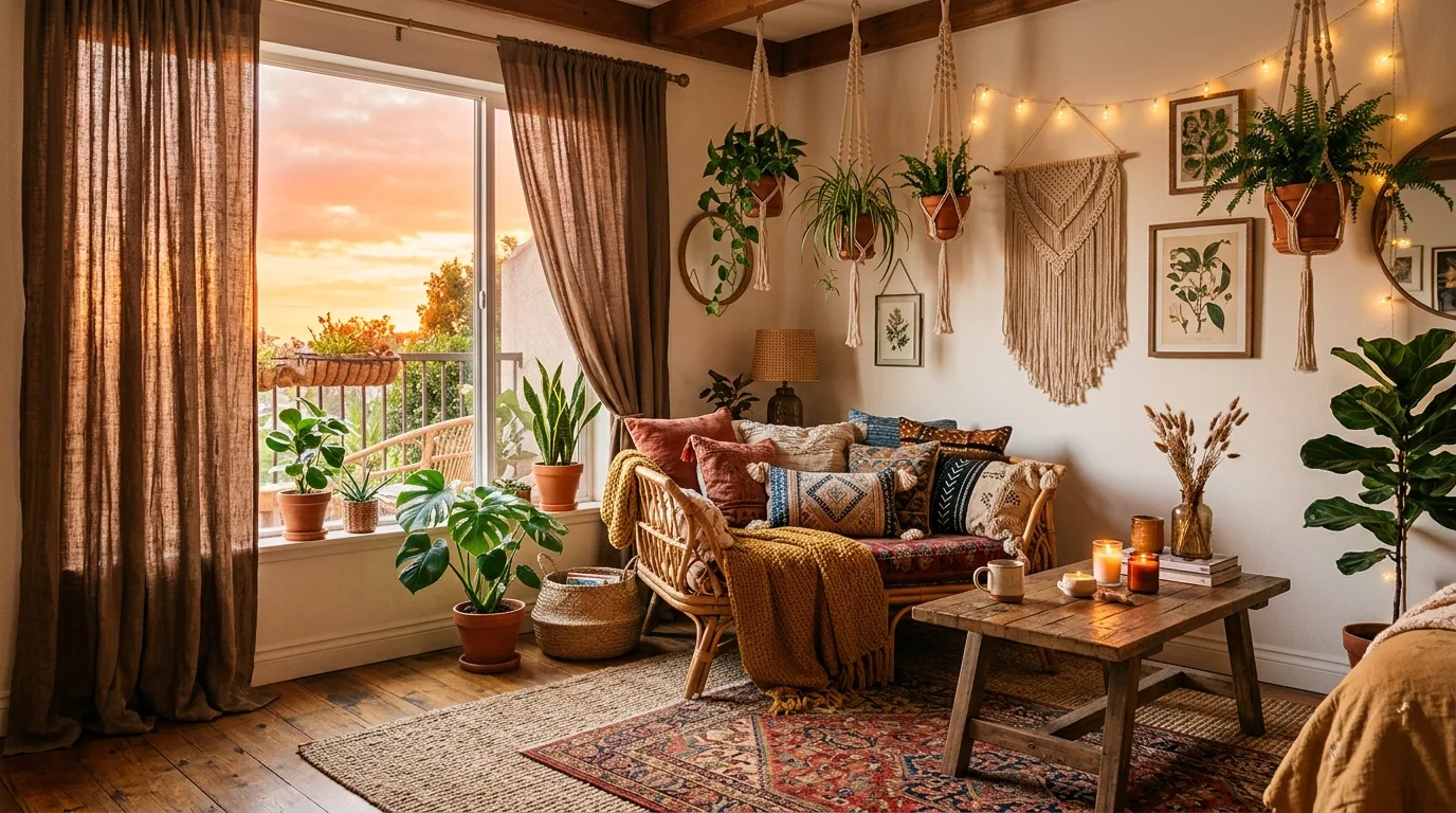 Curtain hardware chosen to match elegant brown drapes and room mood.