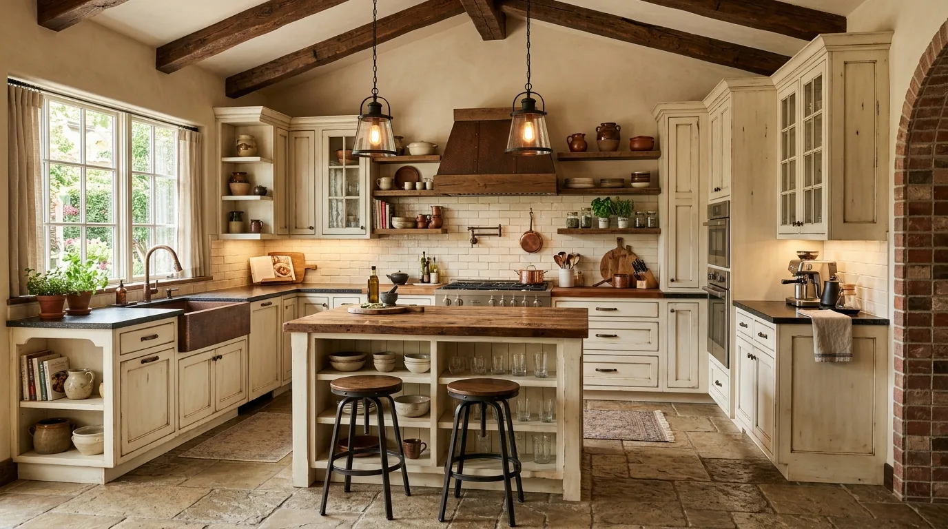 create a kitchen that feels complete in a kitchen inspired by elegant ivory soft warm.