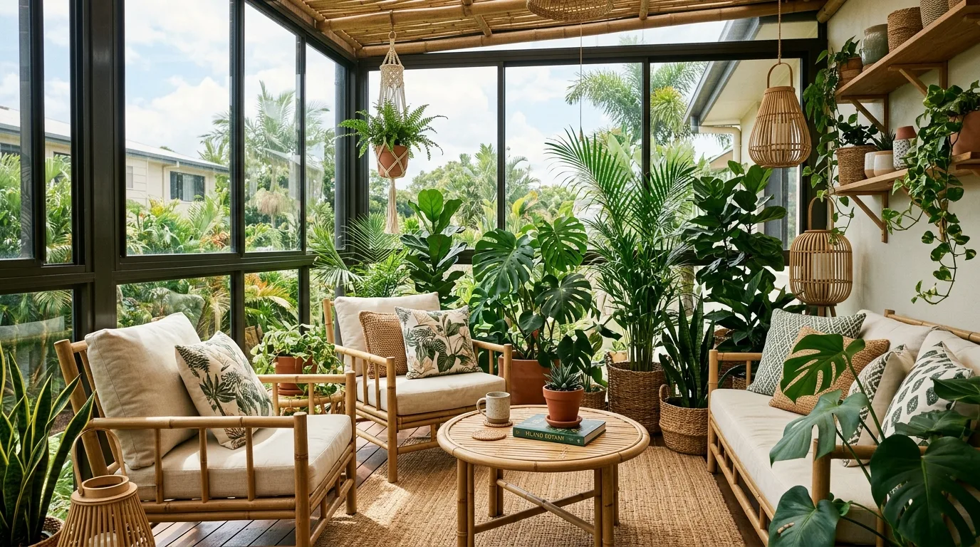 keep storage practical and hidden in a balcony inspired by enclosed year round enjoyment.