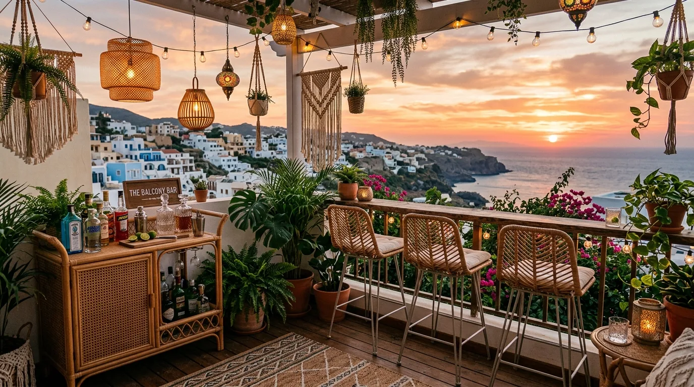 use light and shade intentionally in a balcony inspired by fun bar sunset happy.