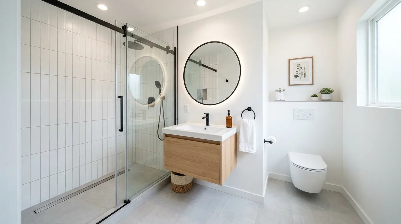 use lighting to bring the space to life in a bathroom inspired by genius interior spacious feel.