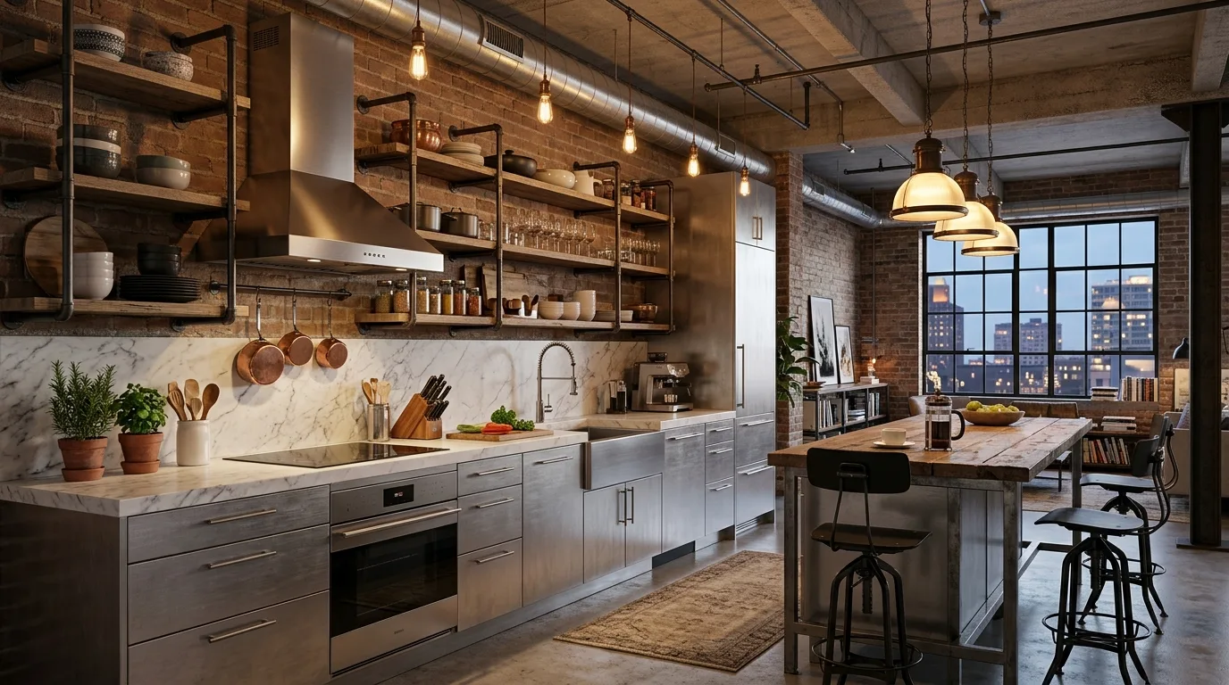 keep hardware and details intentional in a kitchen inspired by industrial metal an urban.