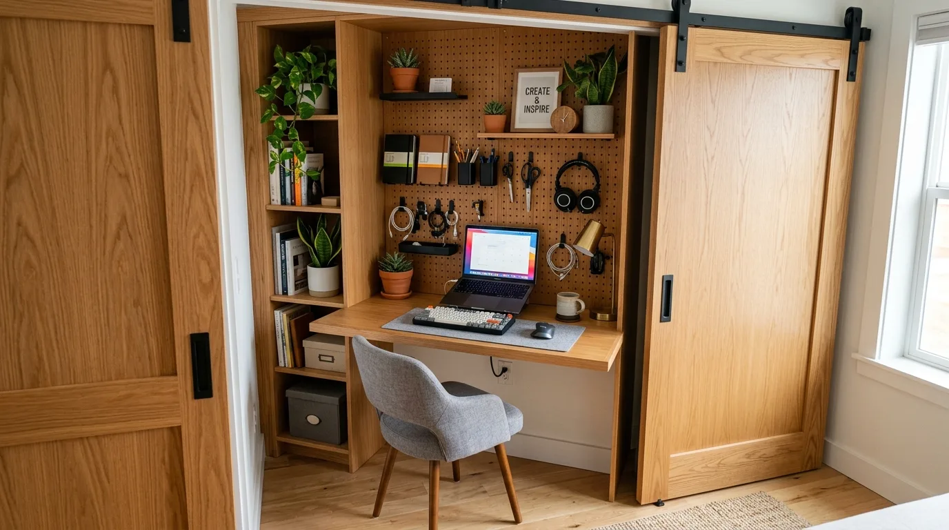 Small home office given its own clear visual identity.