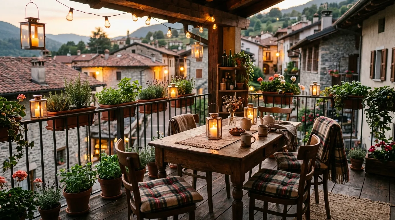 create a balcony that feels complete in a balcony inspired by inviting cozy gatherings.