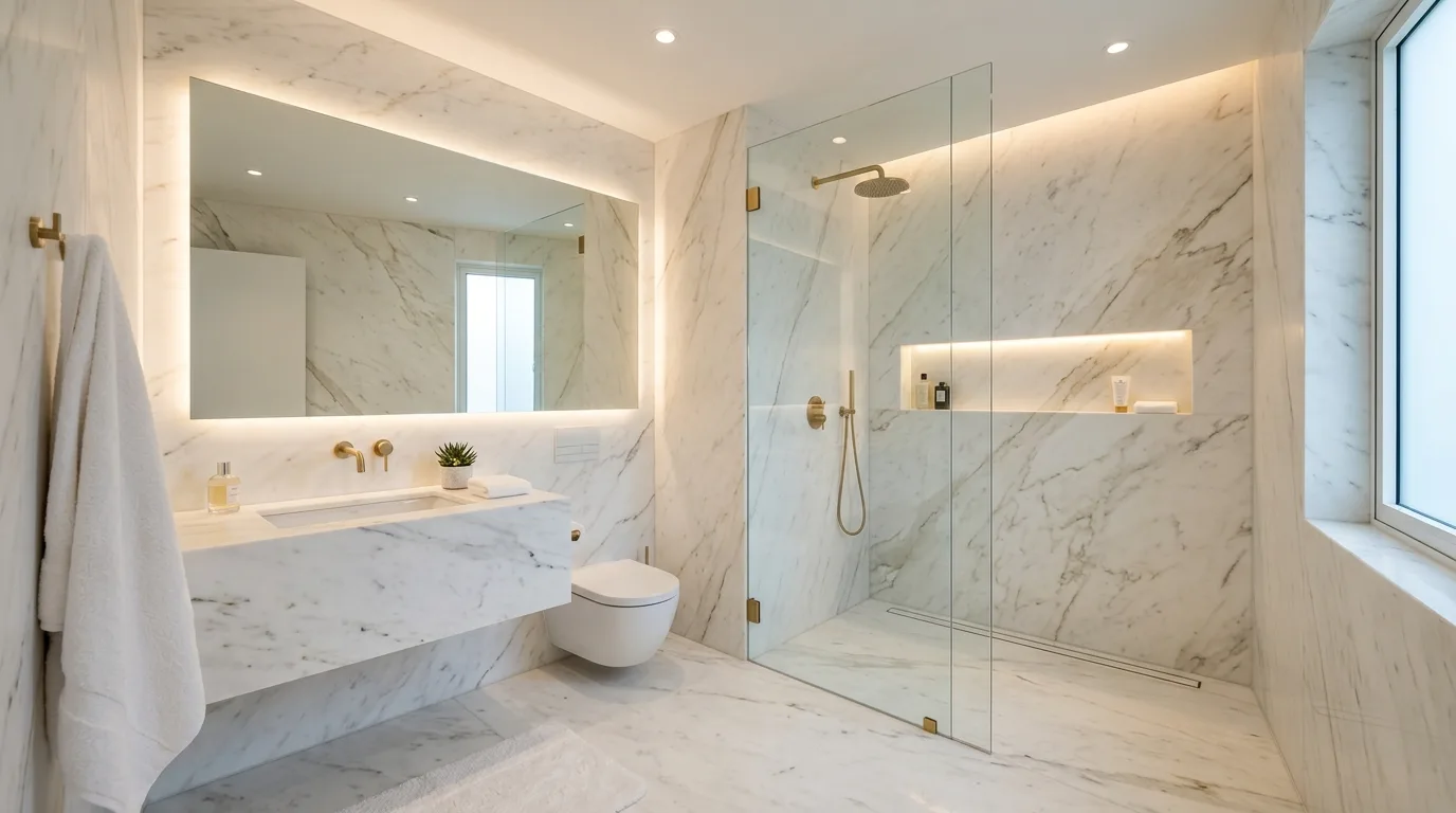 Luxurious Small Bathroom Walk In Shower Ideas Without the Bulk in a thoughtfully styled bathroom.