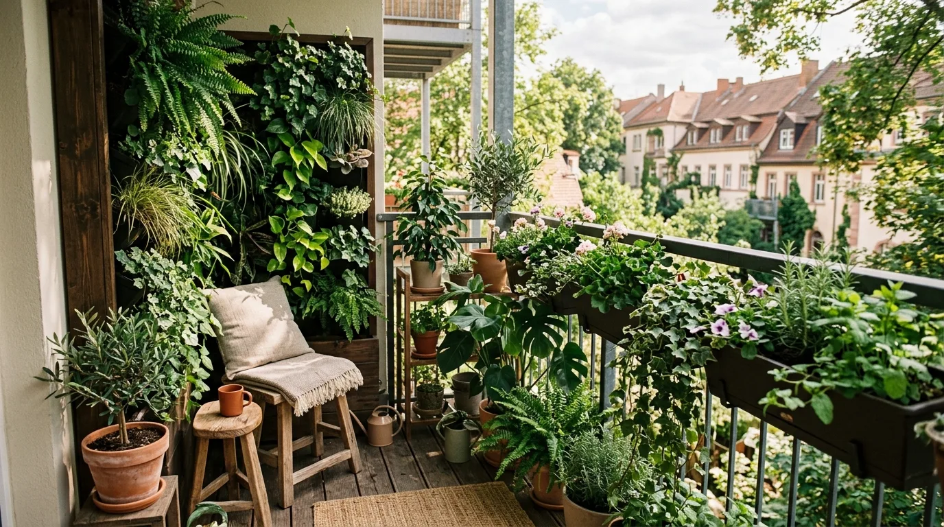 Negative space intentionally left on a modern balcony for openness.