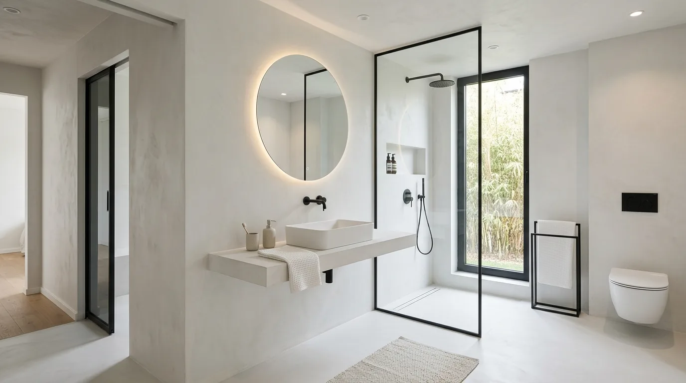 use lighting to bring the space to life in a bathroom inspired by modern tricks work wonders.