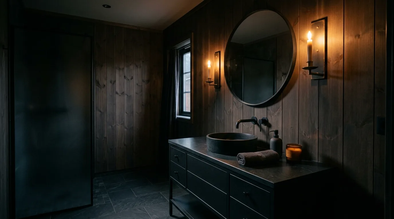 use lighting to bring the space to life in a bathroom inspired by moody are big atmosphere.