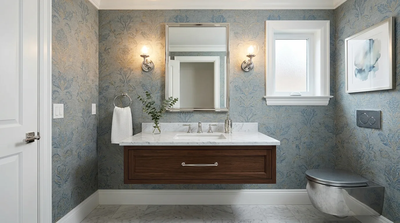 start with the main color or material story in a bathroom inspired by pretty half guest friendly.