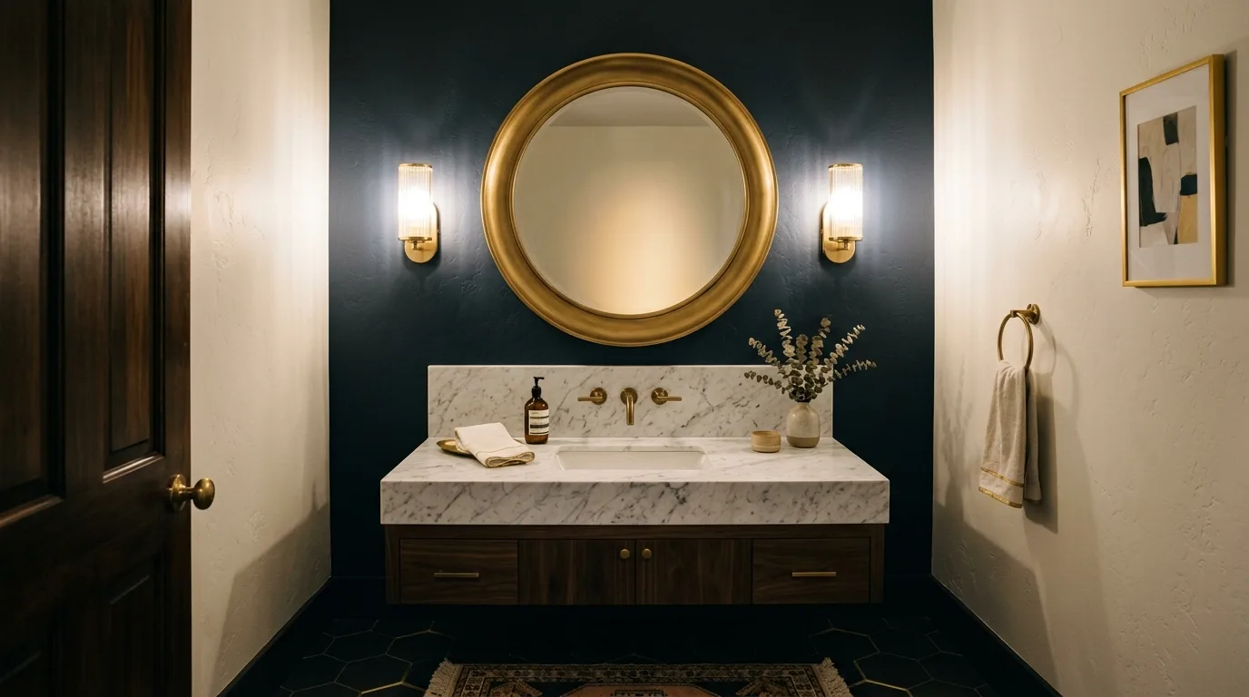 balance boldness with breathing room in a bathroom inspired by pretty half guest friendly.