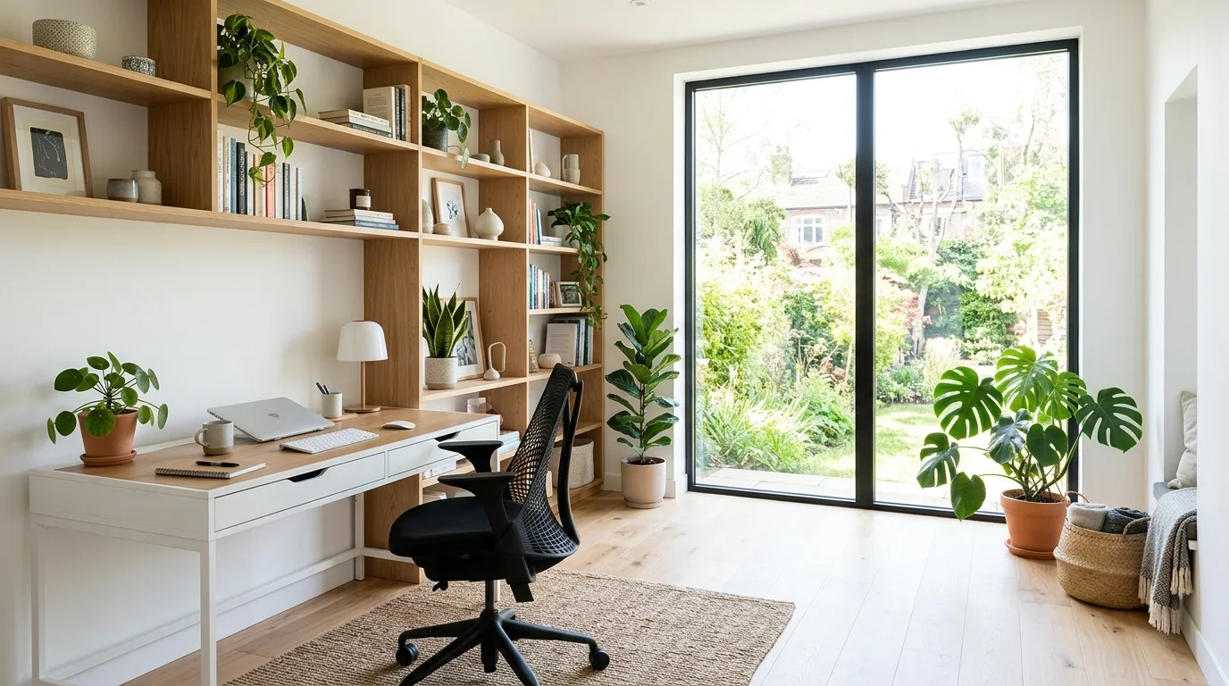 Productive home office decor designed to boost creativity.