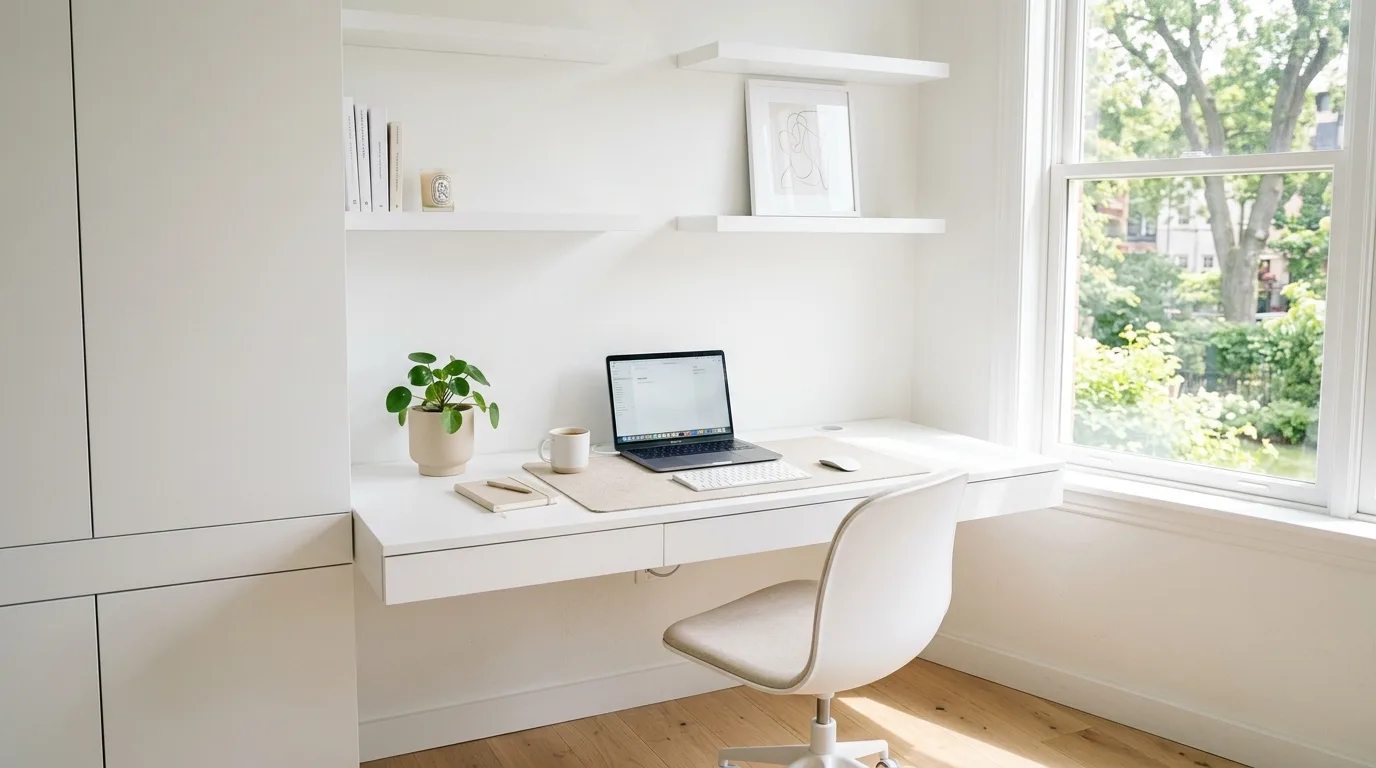 Natural light supporting productivity in a home office.