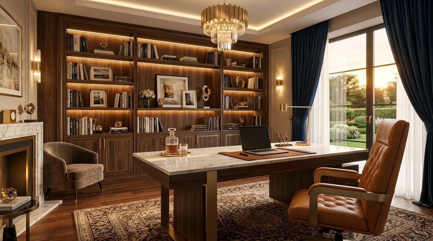 Everyday work tools kept within easy reach in a home office.