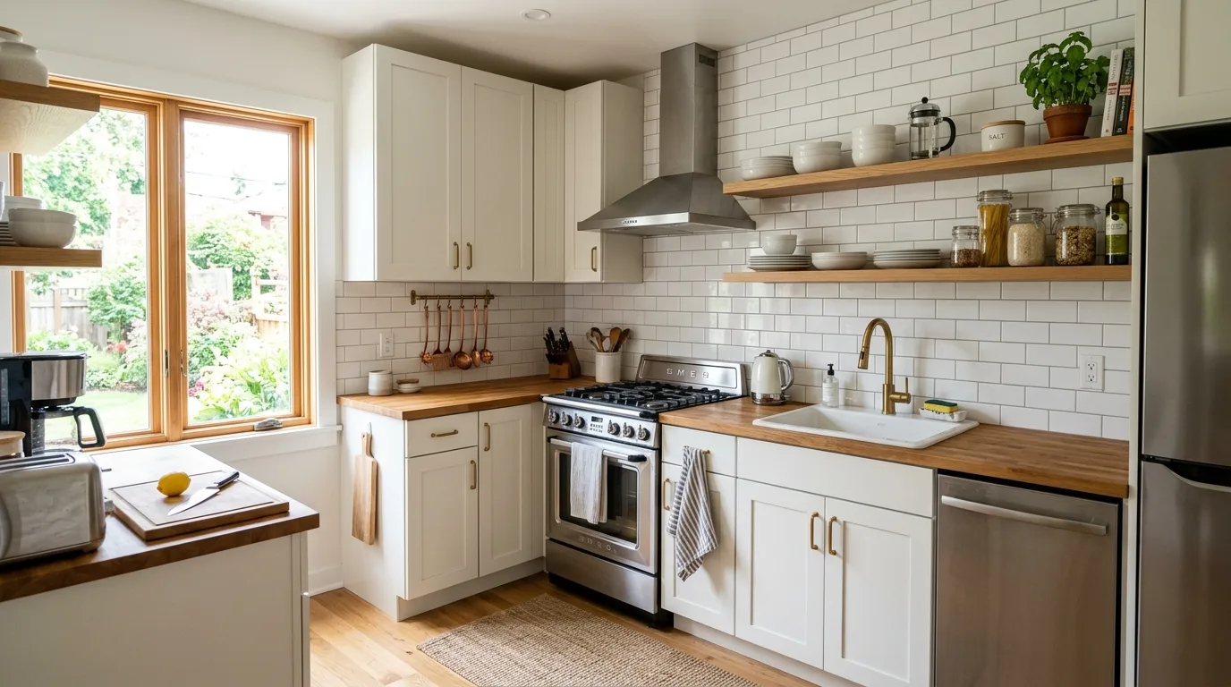 create a kitchen that feels complete in a kitchen inspired by sleek flat panel modern.