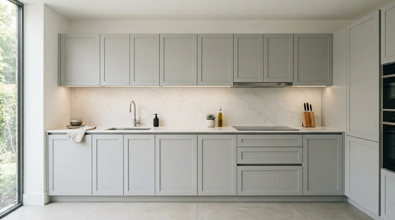 start with a clear cabinet direction in a kitchen inspired by slim shaker streamlined.