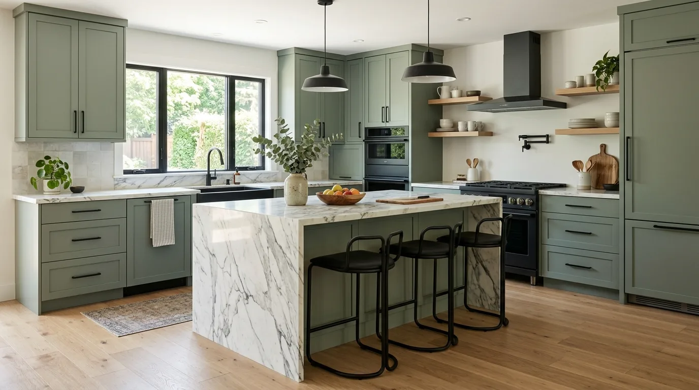 use lighting to shape the overall mood in a kitchen inspired by slim shaker streamlined.