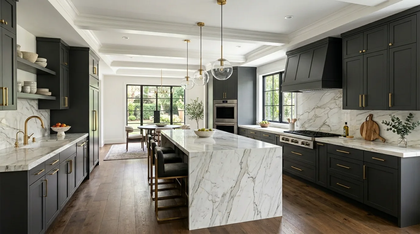 balance the palette with breathable contrast in a kitchen inspired by slim shaker streamlined.