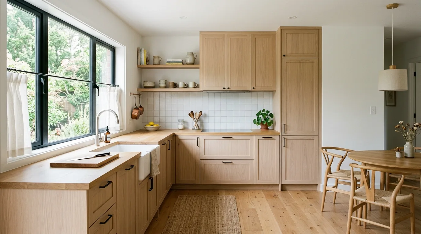 make storage feel natural and useful in a kitchen inspired by slim shaker streamlined.