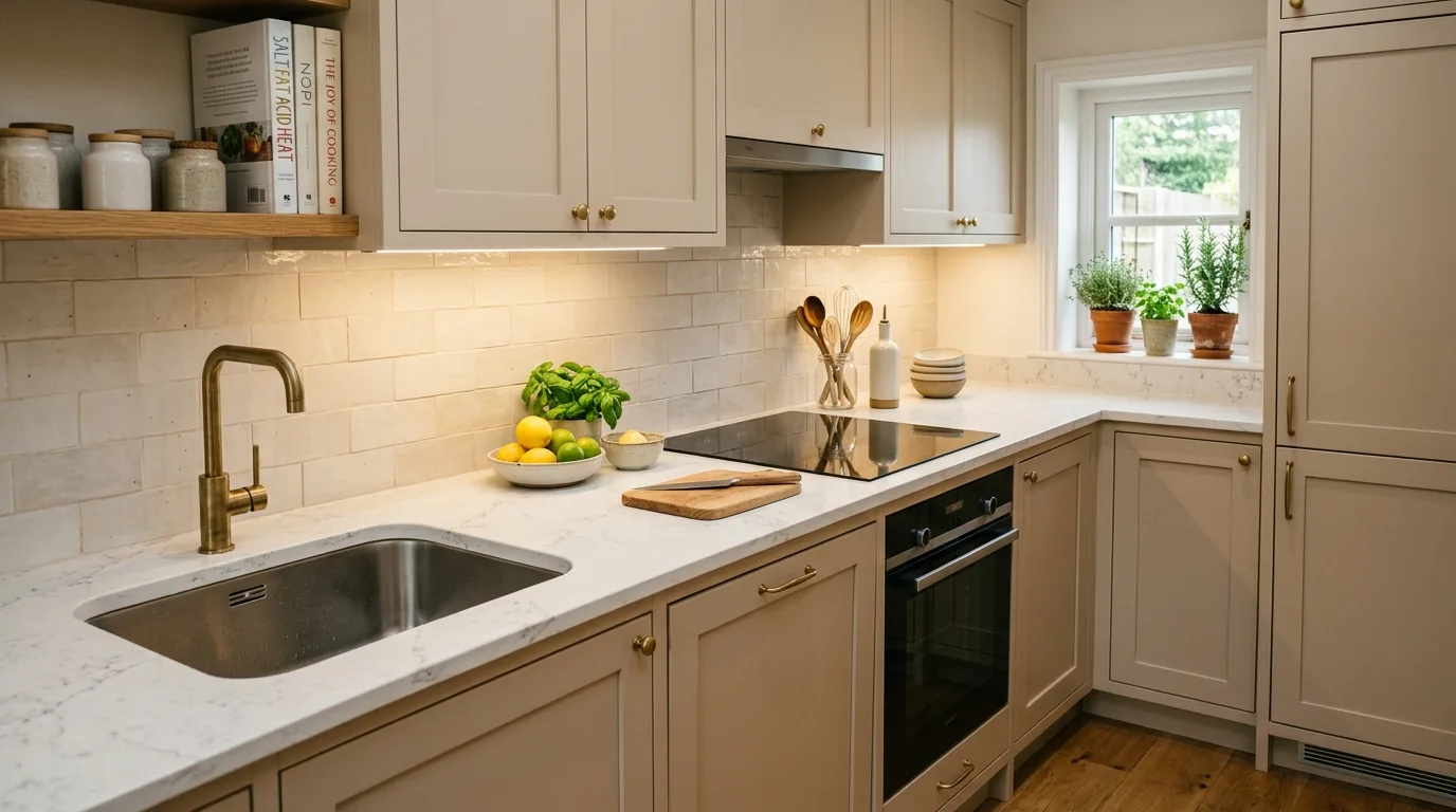 create a kitchen that feels complete in a kitchen inspired by slim shaker streamlined.