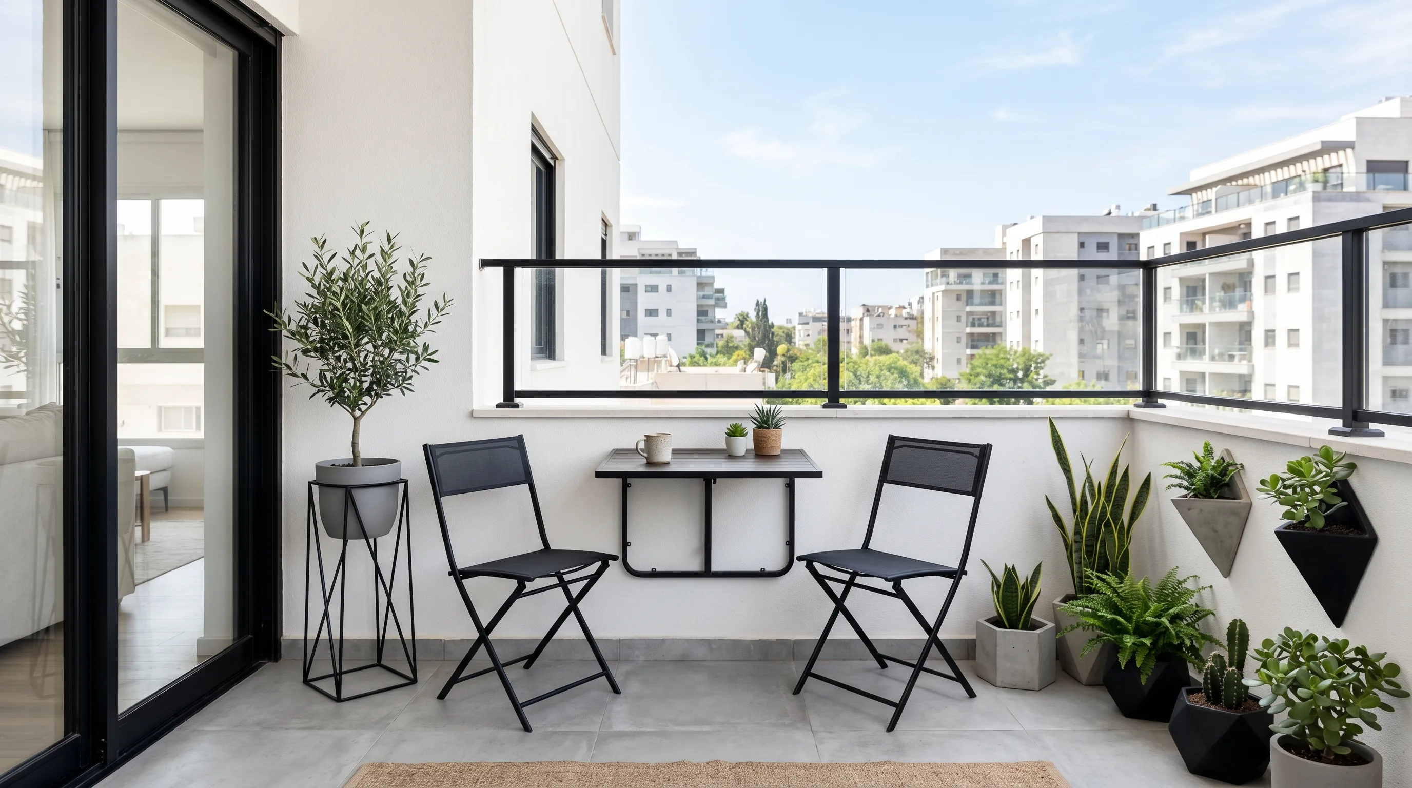 Balcony inspiration showing smart use of edges and corners.