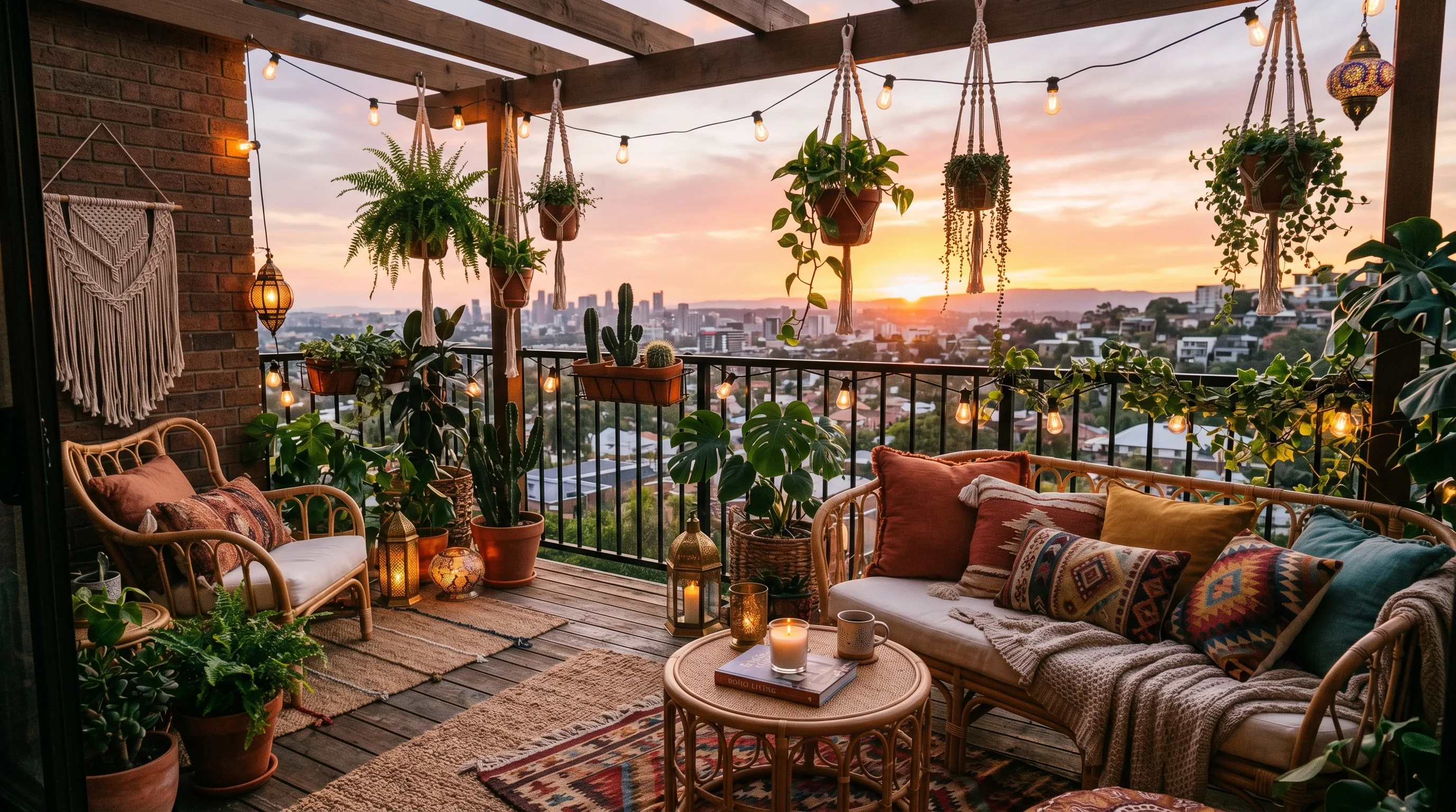 Small balcony inspiration photo with a restrained color palette.