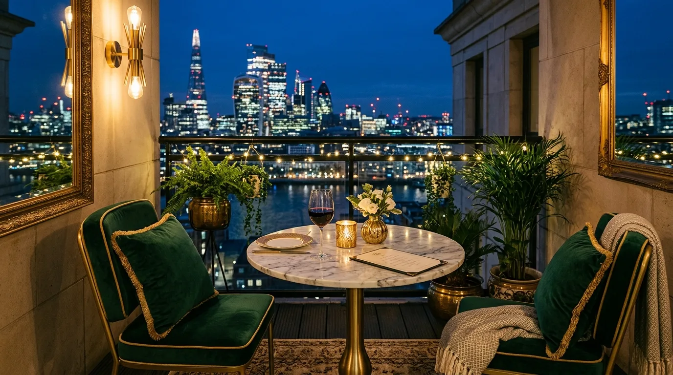 Balcony inspiration featuring beautiful material combinations.