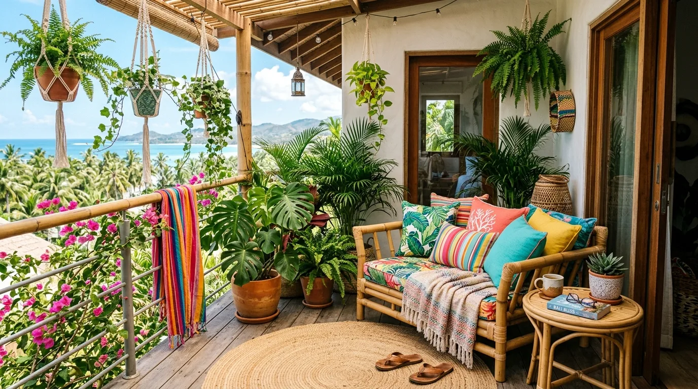 Small balcony inspiration showing open space left intentionally.