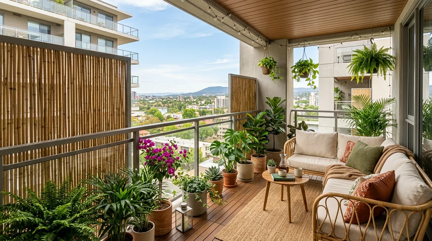Smart Apartment Balcony Privacy Ideas for Urban Retreats in a thoughtfully styled balcony.
