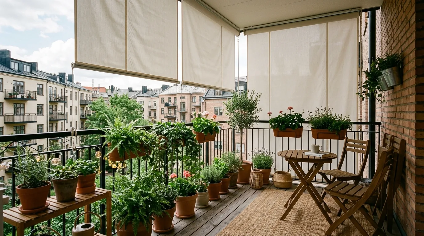 balance openness with privacy in a balcony inspired by smart privacy urban retreats.