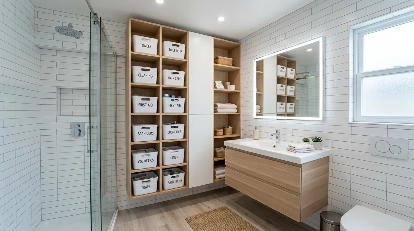 Smart Small Bathroom Organization Hacks You Need Now in a thoughtfully styled bathroom.