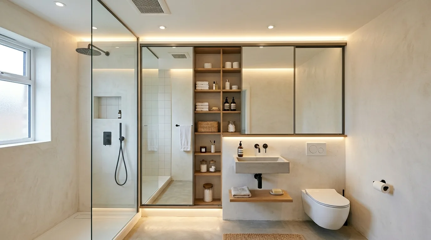 balance boldness with breathing room in a bathroom inspired by smart organization hacks need.