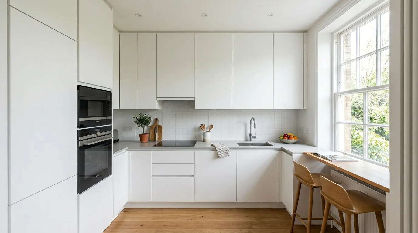 Space-Maximizing Tall Kitchen Cabinets Ideas for Small Kitchens in a thoughtfully styled kitchen.