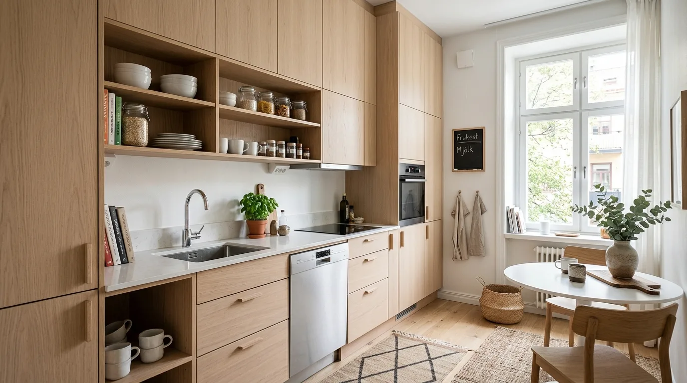 let texture add more depth in a kitchen inspired by space maximizing tall s.