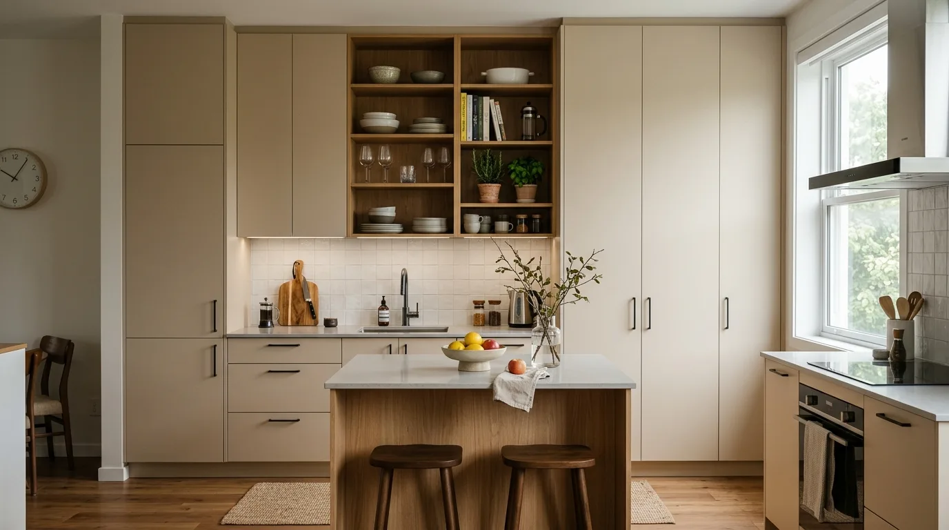 create a kitchen that feels complete in a kitchen inspired by space maximizing tall s.