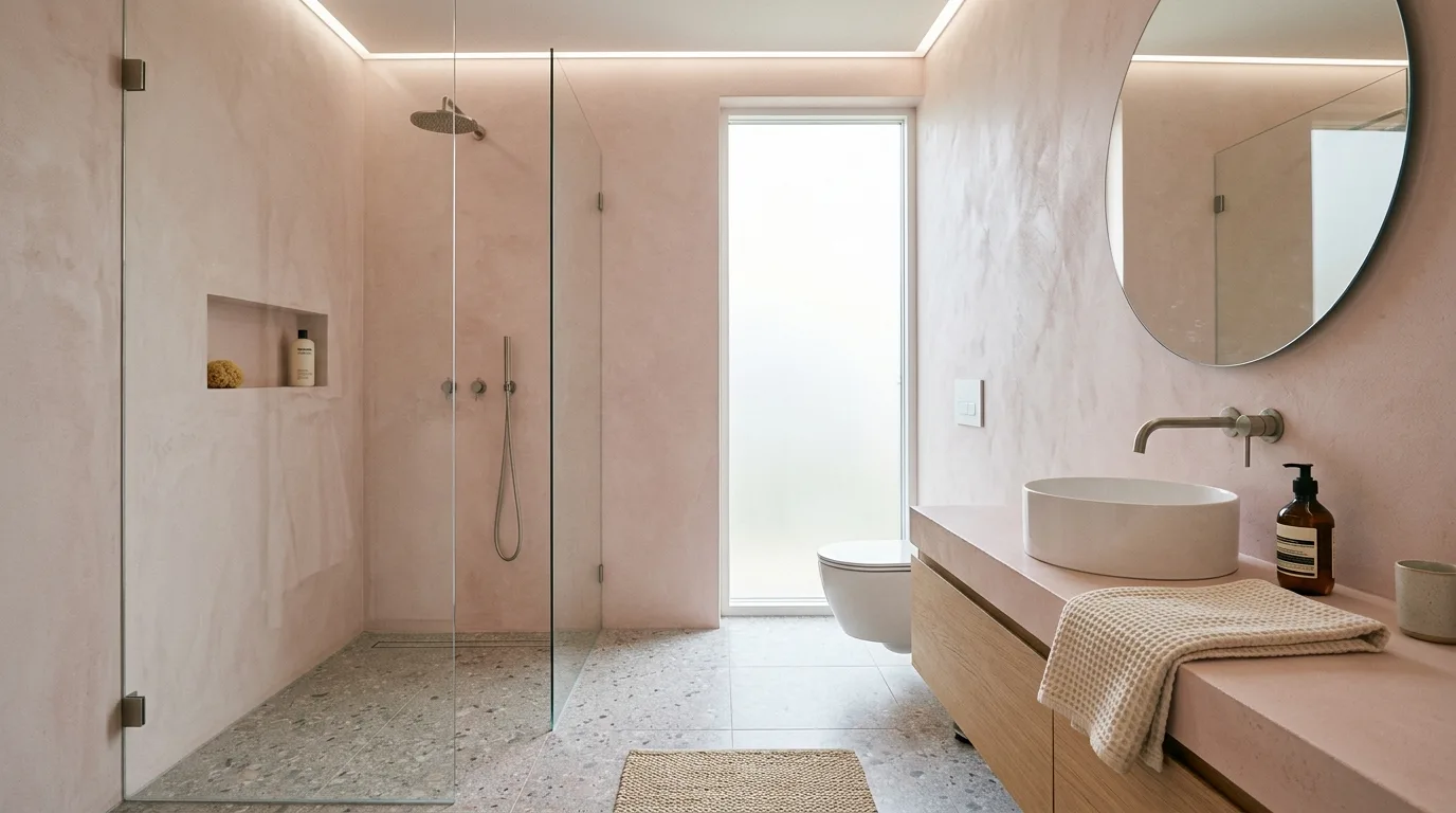 let the room feel personal and restful in a bathroom inspired by stunning pink inspire remodel.