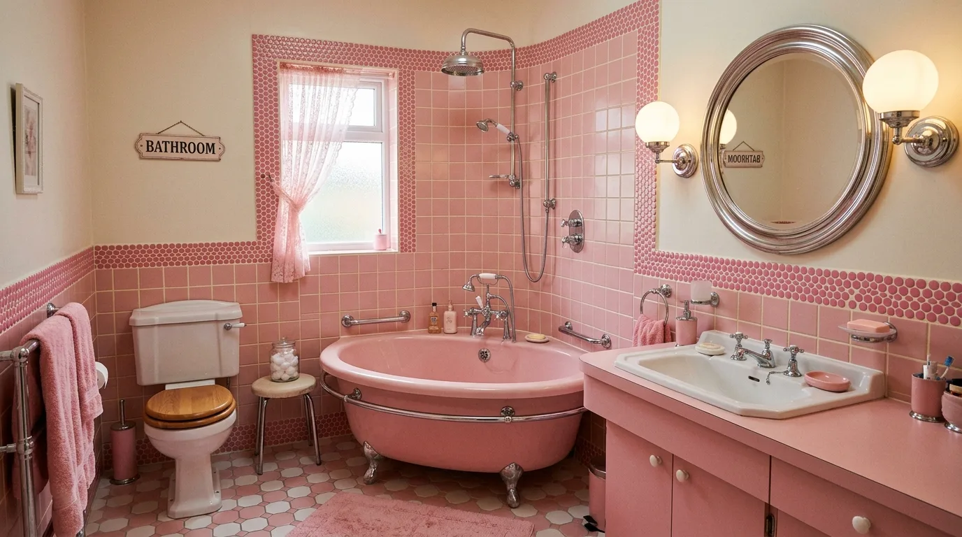 create a bathroom that feels complete in a bathroom inspired by stunning pink inspire remodel.