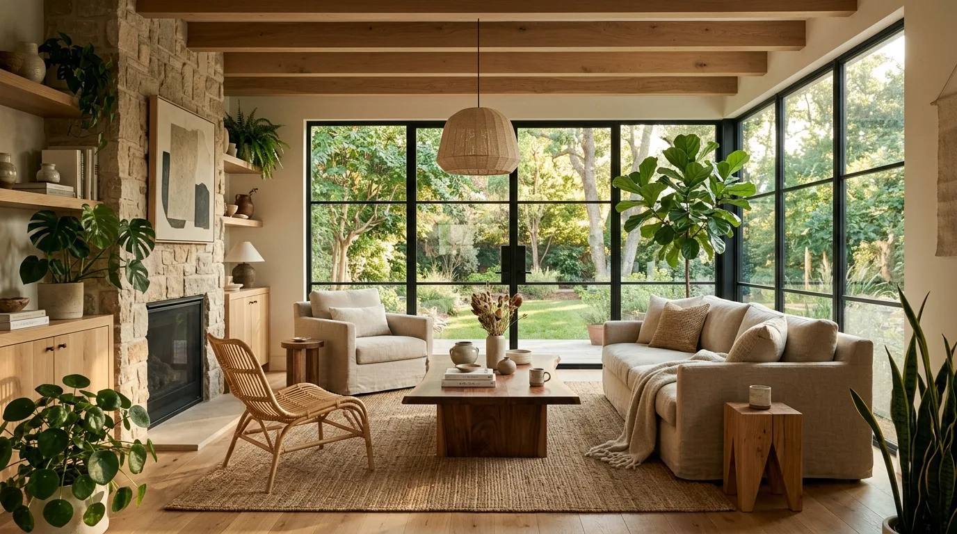 Timeless brown furniture creating an enduring warm living room atmosphere.